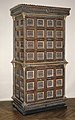 Arca sagrada, Aron ha-Kodesh, Módena, 1472, madera tallada e incrustada, 265 x 130 x 78 cm, préstamo a largo plazo del Museo Nacional de la Edad Media, París.
