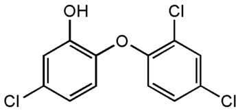 English: molecular formula of Triclosan