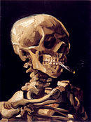 Skull of a Skeleton with Burning Cigarette (1885 or 1886) by Vincent van Gogh