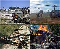 Cenas da Guerra do Vietnã.