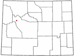 Location of Dubois, Wyoming