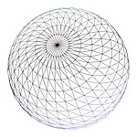 A highly tassellated wireframe sphere, almost 2900 points.