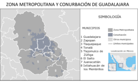 La zone métropolitaine de Guadalajara