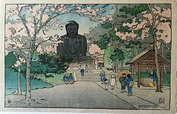 Kamakura. Woodblock print by Charles W. Bartlett, 1916