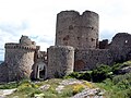 Vista septentrional del castillo de Moya (Cuenca), con detalle de la Torre del Homenaje.