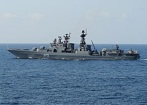 The VMF Admiral Vinogradov of the Udaloy class...