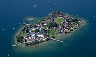 Fraueninsel with Monastery "Frauenchiemsee" [2] in the foreground