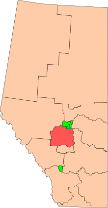 Alberta federal ridings (rural) - Wetaskiwin.svg