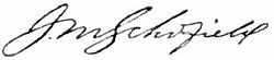 John Schofields signatur