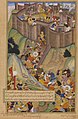 Mongol armies capture of the Alamut, Persian miniature.