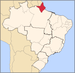 Location of State of Amapá in Brazil