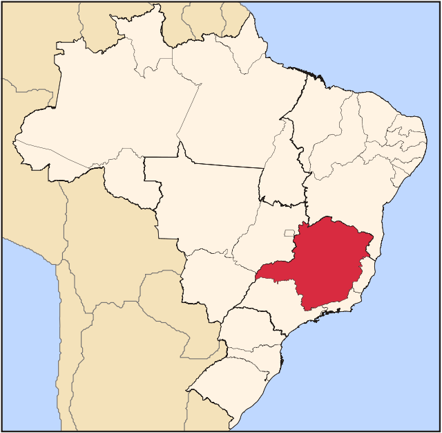 Položaj države Minas Gerais u Brazilu