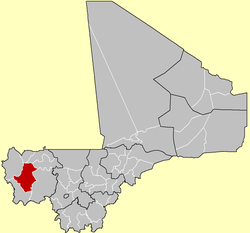 Localização de Bafoulabé Cercle no Mali