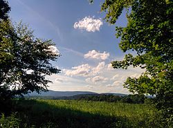 A view from Fairfield Township with Chestnut Ridge in the distance