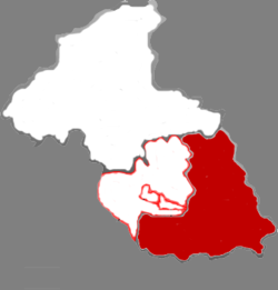 موقعیت شهرستان پینگدینگ در نقشه