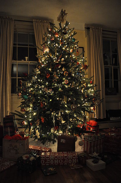 File:Christmas tree with presents.JPG