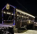 Cuppett's Covered Bridge Decorated for Santa Claus