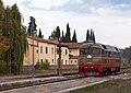 Historic diesel locomotive at Monte Antico.