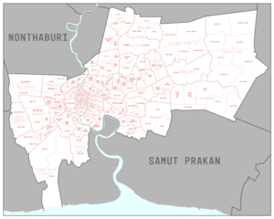 A map of Bangkok