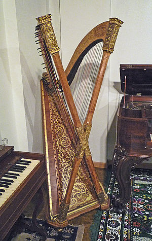 Double chromatic harp, built ca. 1890 by Henry...