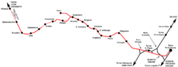A Torino–Modane-vasútvonal útvonala