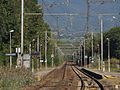 La ligne et les deux quais de la gare en direction de la Maurienne.