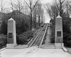 Granite Railway - General view of incline to Quarry from Northwest.jpg