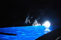 Interiér Modré jeskyně