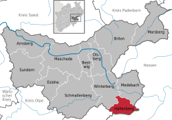 Kart over Hallenberg