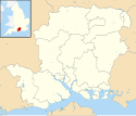 Location map of Hampshire.