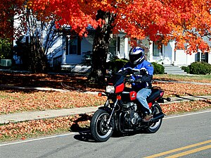 Honda CB700SC Night-akcipitroruĝa leaves.jpg