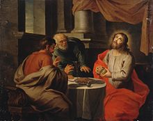 Jacob Andries Beschey - Christ and his Disciples in Emmaus.jpg