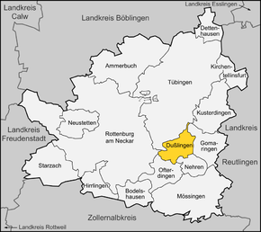 Poziția localității Dußlingen