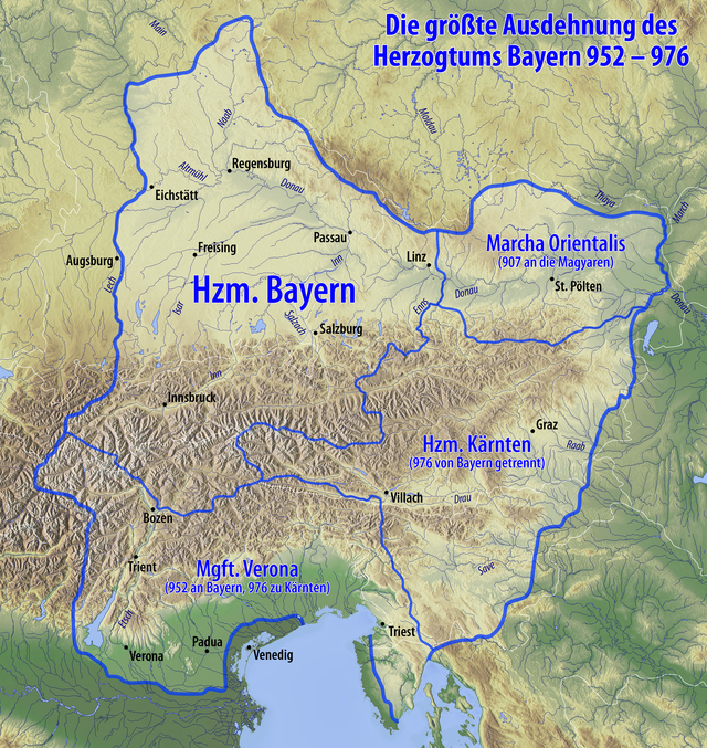 Баварыя ў складзе Свяшчэннай Рымскай імперыі ў X стагоддзі