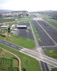 Lajes Airbase in the Azores islands, Portugal