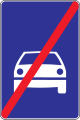 End of motorway