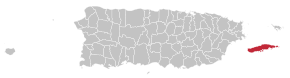 Муніципалітет В'єкес на карті Пуерто-Рико