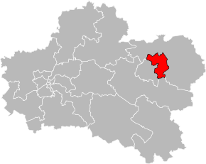 Kanton na mapě departementu Loiret