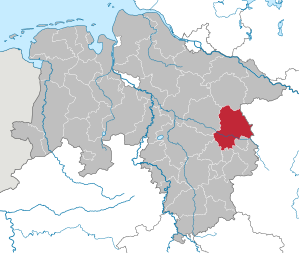 Lage des Landkreis Gifhorn in Niedersachsen (anklickbare Karte)