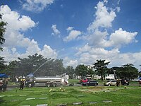 Water cannon salutes in Philippine funerals