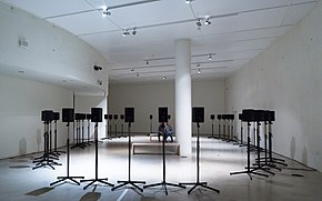 Janet Cardiff's Forty Part Motet (2001) in the ARoS Aarhus Kunstmuseum, Denmark Lydinstallation ARoS.jpg