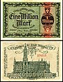 Eine Million Mark Notgeldschein, München (1923)