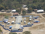 Centro de aislamiento de Médicos del Mundo en Kumala, Sierra Leona.