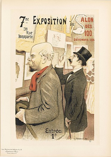 Paul Verlaine and Jean Moréas, poster for Salon des Cent, published also in Les Maîtres de l'Affiche