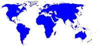 Global distribution of Rosaceae