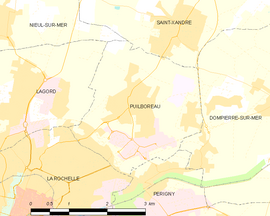 Mapa obce Puilboreau