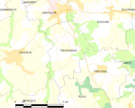 Mapa obce Tressignaux