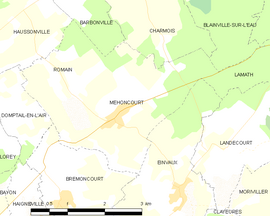 Mapa obce Méhoncourt