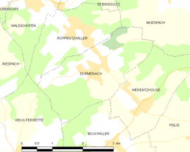 Mapa obce Durmenach