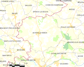 Poziția localității Auvers-le-Hamon